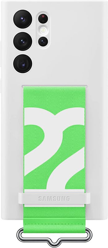 Чохол Samsung Silicone with Strap Cover для смартфону Galaxy S22 (S901) White