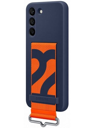 Чохол Samsung Silicone with Strap Cover для смартфону Galaxy S22+ (S906) Navy