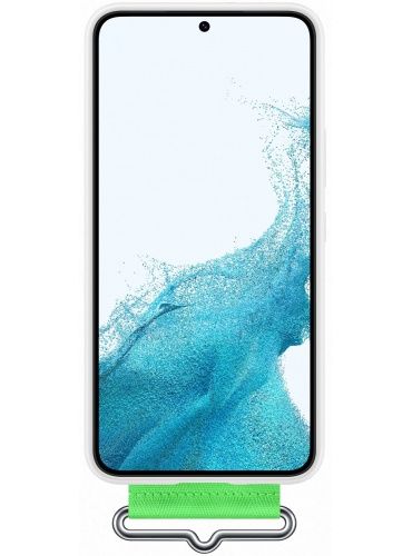 Чохол Samsung Silicone with Strap Cover для смартфону Galaxy S22+ (S906) White