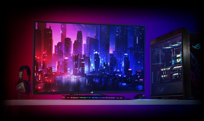 Монітор LCD 42.5" Asus ROG Strix XG438QR 3xHDMI, DP, 2xUSB, MM, VA, 3840x2160, 120Hz, 1ms, FreeSync, HDR600