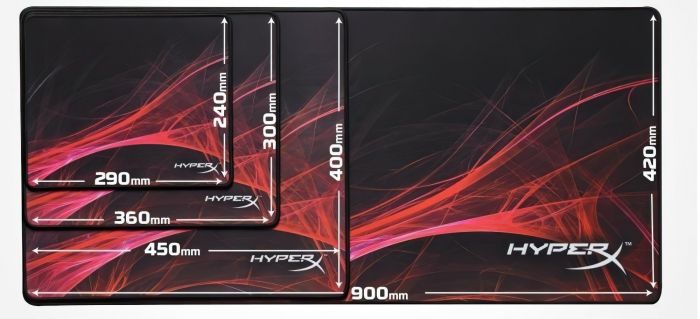 Килимок для миші HyperX FURY S Pro Speed Edition M Black/Red (360x300x3мм)