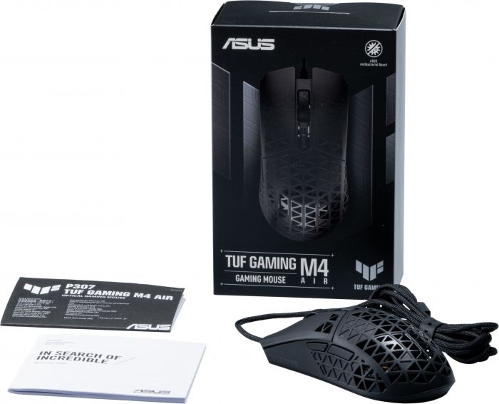 Миша ASUS TUF M4 Air Shell IPX6 USB Black