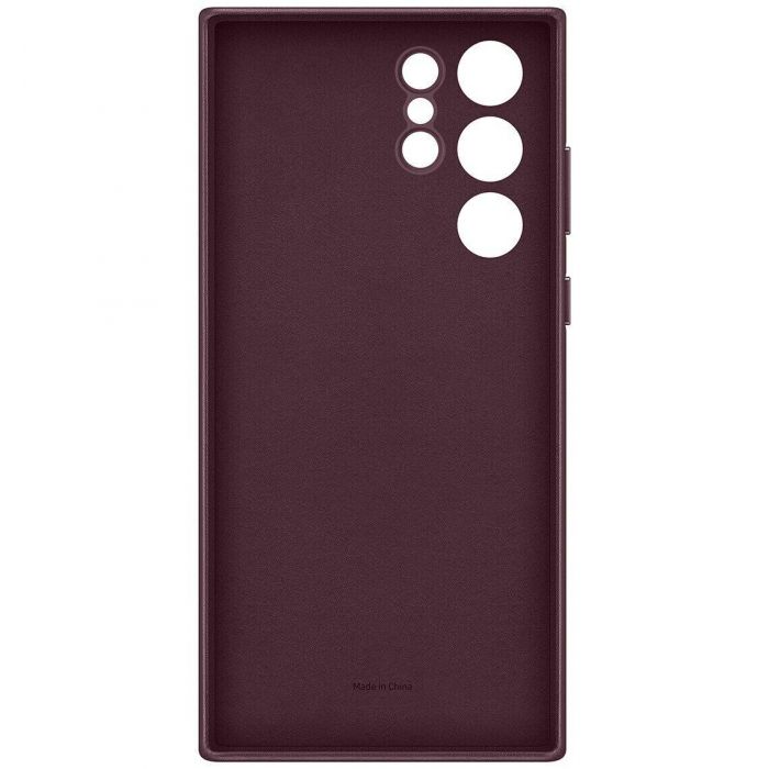 Чохол Samsung Leather Cover для смартфону Galaxy S22 Ultra (S908) Burgundy