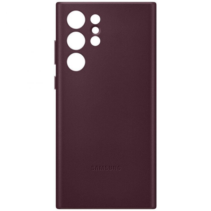 Чохол Samsung Leather Cover для смартфону Galaxy S22 Ultra (S908) Burgundy