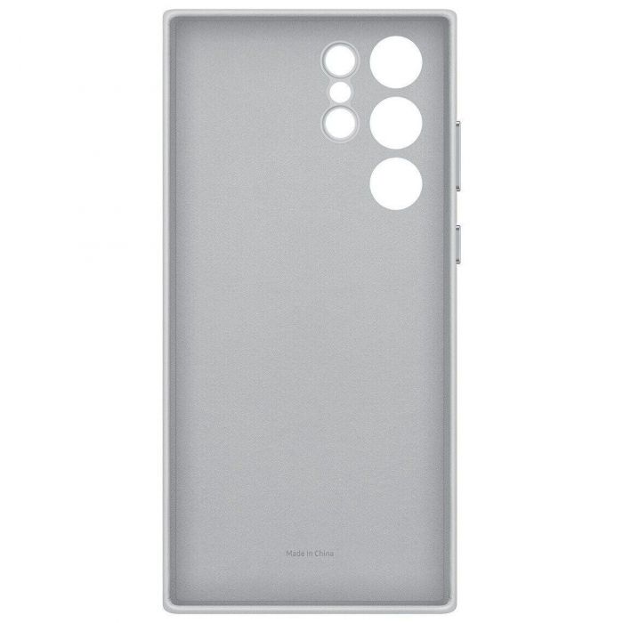 Чохол Samsung Leather Cover для смартфону Galaxy S22 Ultra (S908) Light Gray