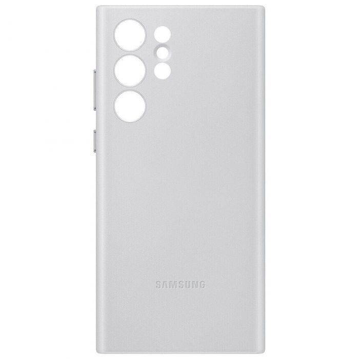 Чохол Samsung Leather Cover для смартфону Galaxy S22 Ultra (S908) Light Gray