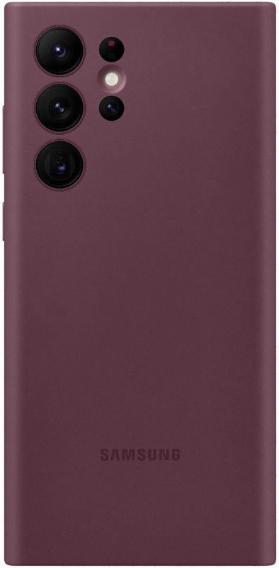 Чохол Samsung Silicone Cover для смартфону Galaxy S22 Ultra (S908) Burgundy
