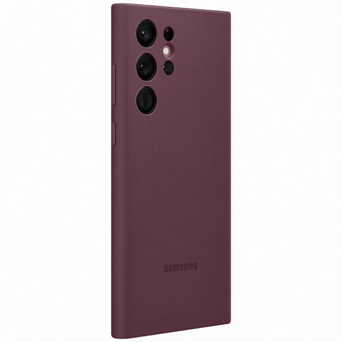 Чохол Samsung Silicone Cover для смартфону Galaxy S22 Ultra (S908) Burgundy