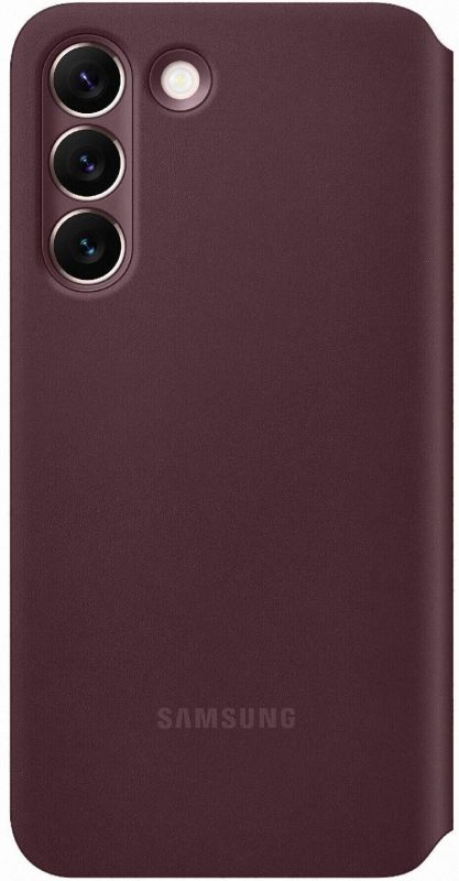 Чохол Samsung Smart Clear View Cover для смартфону Galaxy S22 (S901) Burgundy
