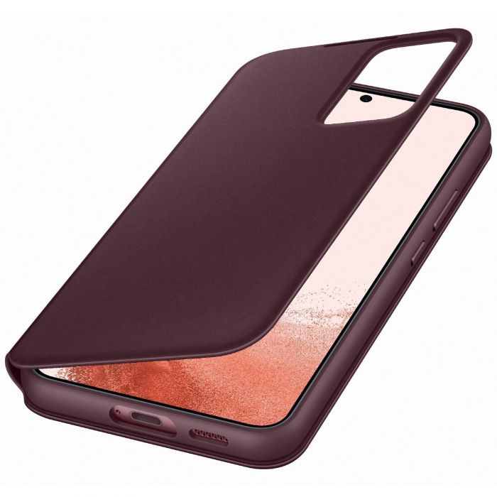 Чохол Samsung Smart Clear View Cover для смартфону Galaxy S22+ (S906) Burgundy