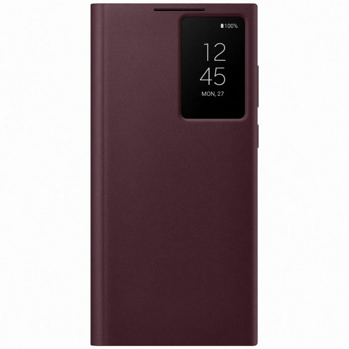 Чохол Samsung Smart Clear View Cover для смартфону Galaxy S22 Ultra (S908) Burgundy