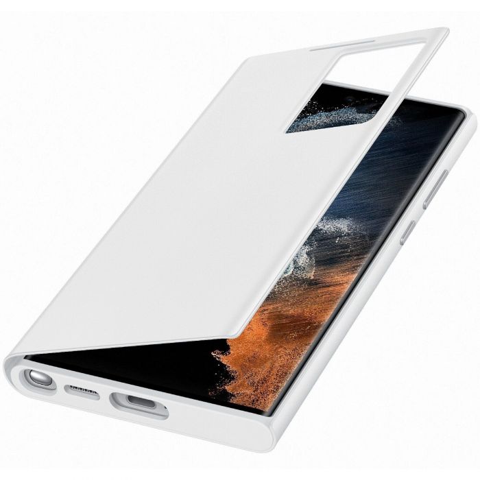 Чохол Samsung Smart Clear View Cover для смартфону Galaxy S22 Ultra (S908) White