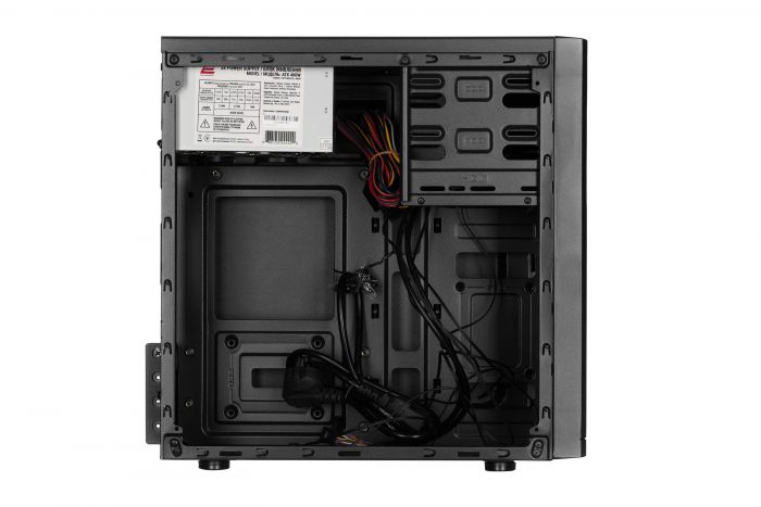 Корпус 2E BASIS (RD863-400) з БЖ 2EATX400, MiniT, Micro ATX,Mini ITX,2xUSB2.0,сталь з перфорацією(бічна панель),чорний