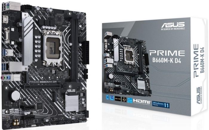 Материнcька плата ASUS PRIME B660M-K D4 s1700 B660 2xDDR4 M.2 HDMI-VGA mATX