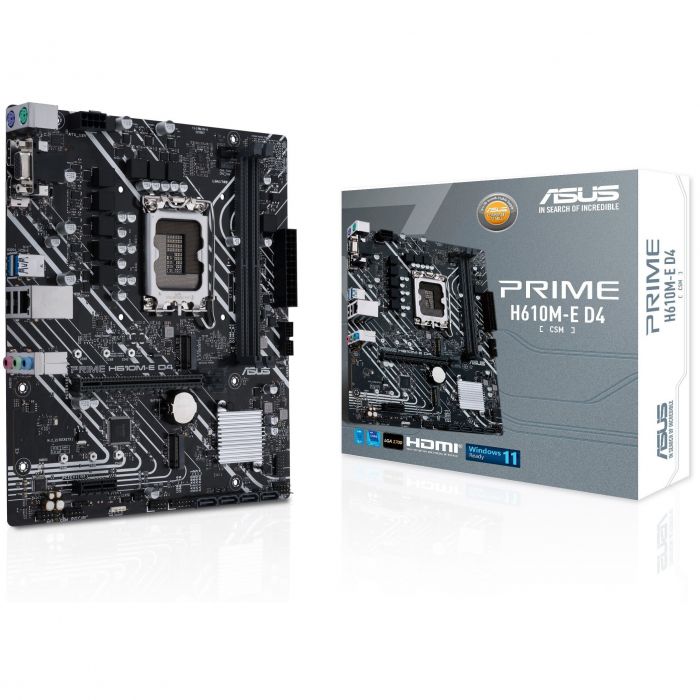 Материнcька плата ASUS PRIME H610M-E D4 s1700 H610 2xDDR4 M.2 HDMI-DP-VGA mATX