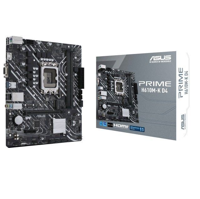 Материнcька плата ASUS PRIME H610M-K D4 s1700 H610 2xDDR4 M.2 HDMI-VGA mATX