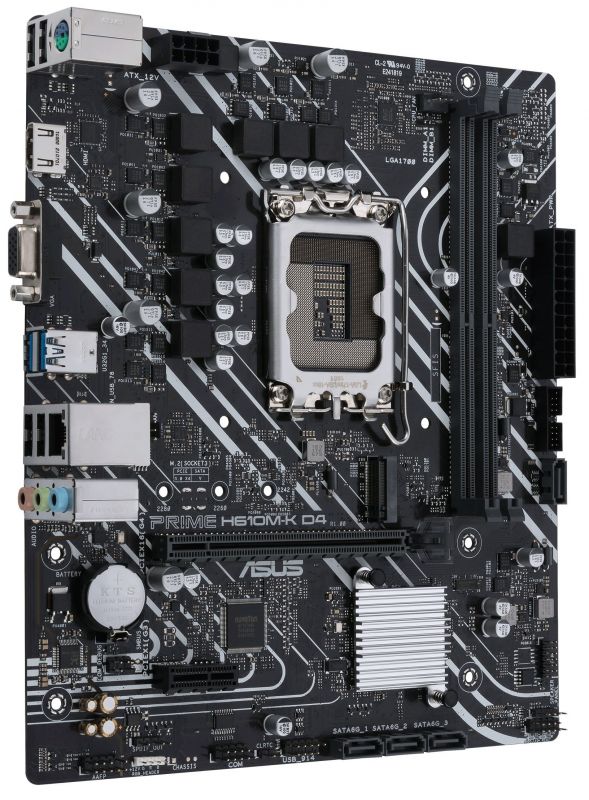 Материнcька плата ASUS PRIME H610M-K D4 s1700 H610 2xDDR4 M.2 HDMI-VGA mATX