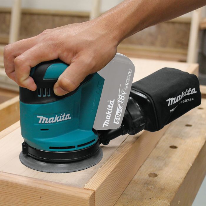 Шліфмашина ексцентрикова Makita DBO180Z акумуляторна, 18В, 125мм, 7000/9500/11000 об/хв, 1.7 кг, SOLO