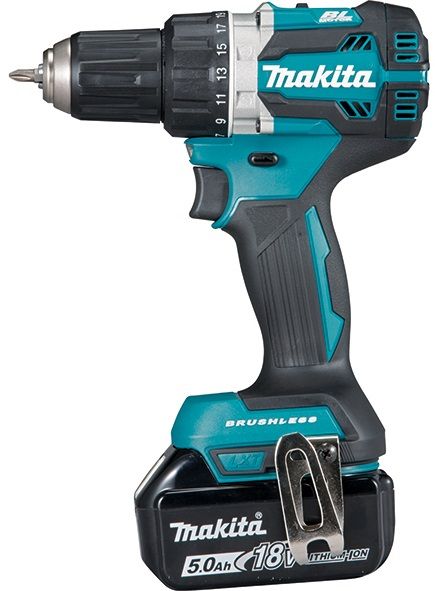 Шуруповерт Makita DDF484RTE, акум, 18В, 5Ah 2шт., 0-500/0-2000 об/хв, 54Нм, 1.5кг, кейс