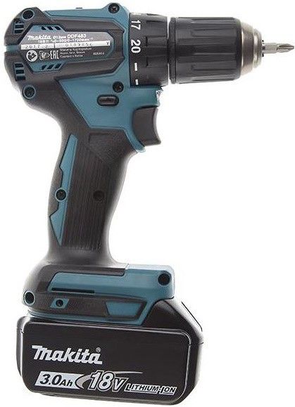 Шуруповерт Makita LXT DDF483RFE 18В, 3аг, 2 швидкості