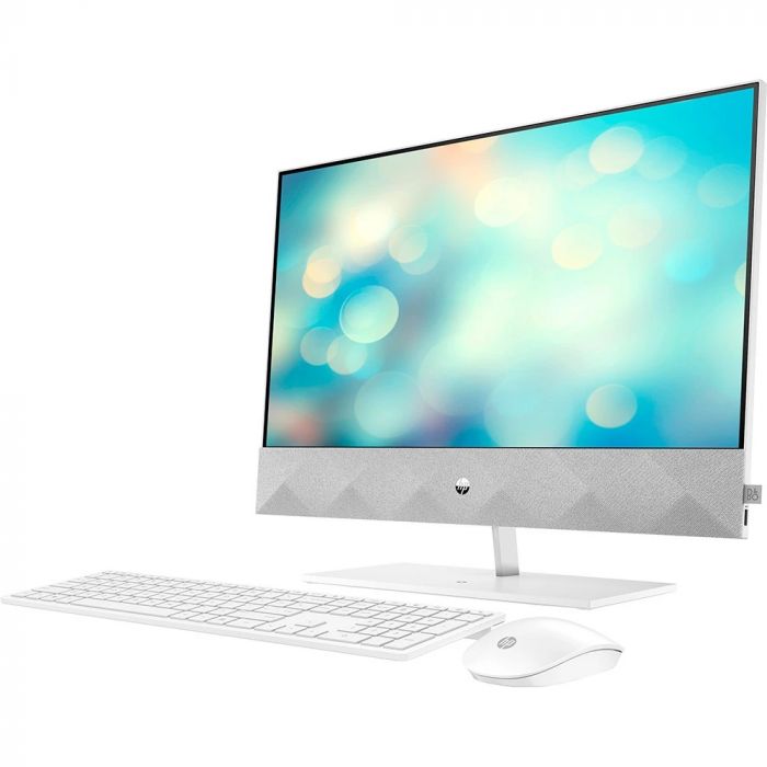 Персональний комп'ютер-моноблок HP Pavilion 23.8FHD IPS AG Touch/Intel i5-11500T/8/256F/int/kbm/DOS/White