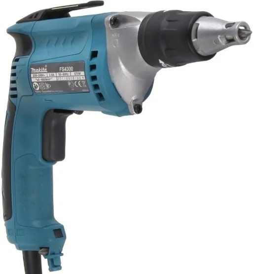 Шурупокрут для гіпсокартону Makita FS4300JX2, 570Вт, 4000 об/хв, 10-16Нм, 1.4кг, Makpac + аксесуари