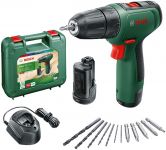 Шуруповерт-дриль Bosch EasyDrill 1200, 12В, 2х1.5Ач, 30Нм, набір свердл і біт, 0.94кг, кейс Шуруповерт-дриль Bosch EasyDrill 1200, 12В, 2х1.5Ач, 30Нм, набір свердл і біт, 0.94кг, кейс