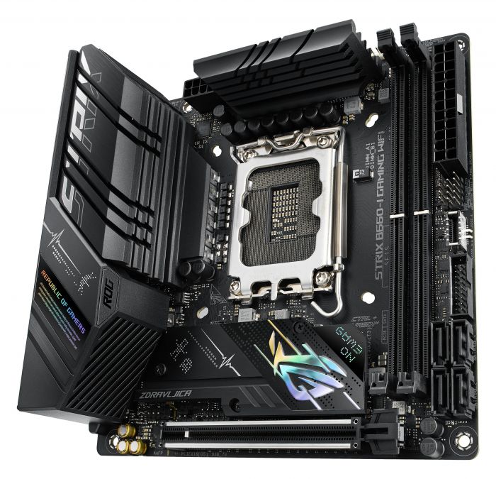 Материнcька плата ASUS STRIX B660-I GAMING WIFI s1700 B660 2xDDR5 M.2 HDMI-DP Wi-Fi BT mITX