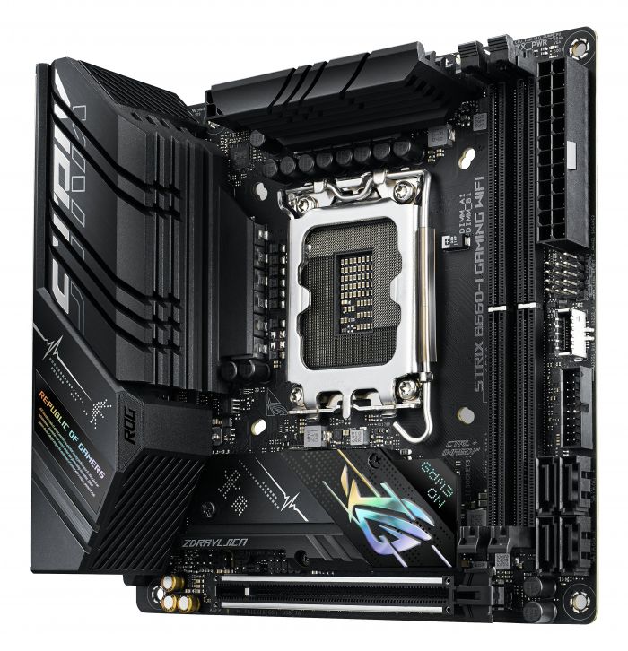 Материнcька плата ASUS STRIX B660-I GAMING WIFI s1700 B660 2xDDR5 M.2 HDMI-DP Wi-Fi BT mITX