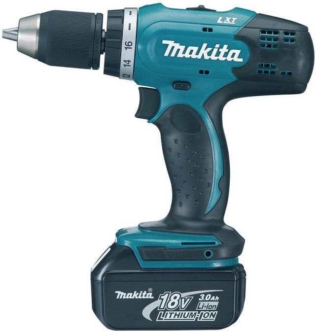 Шуруповерт-дриль Makita DDF453RFE3, акум, 18В, 3Ah 3шт., 0-400/0-1300 об/хв, 42Нм, 1.8кг, кейс