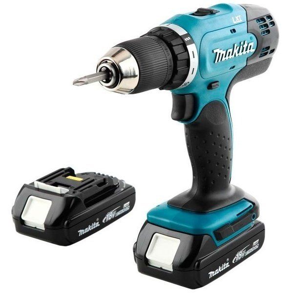 Шуруповерт-дриль Makita DDF453SYE, акум, 18В, 1.5Ah х 2шт., -400/0-1300 об/хв, 42Нм, 1.6кг, кейс