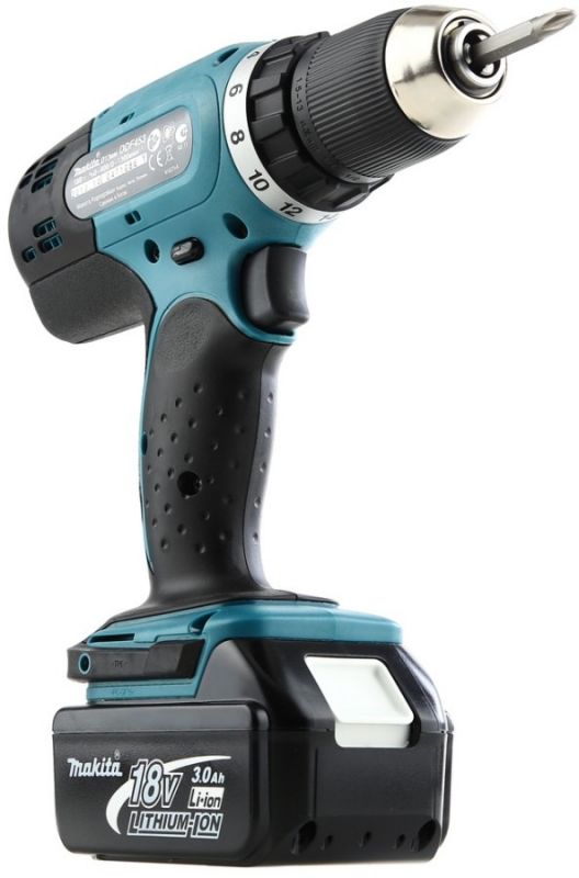 Шуруповерт-дриль Makita DDF453SYX4, акум, 18В, 1.5Ah х 2шт., -400/0-1300 об/хв, 42Нм, 1.6кг, кейс