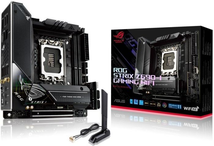 Материнcька плата ASUS STRIX Z690-I GAMING_WIFI s1700 Z690 2xDDR5 M.2 HDMI Wi-Fi BT mITX