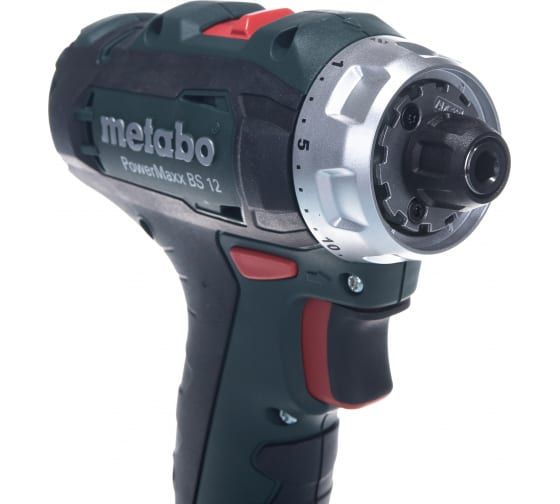 Шуруповерт-дриль Metabo PowerMaxx BS 12, 2х2.0Аг (Slide-in), ЗП SC-30, кейс МС05