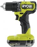 Ryobi Шуруповерт-дриль ONE+ RDD18C-1C20SJ, 18В, безщіткова, 54Нм, 1х2Ач+сумка Ryobi Шуруповерт-дриль ONE+ RDD18C-1C20SJ, 18В, безщіткова, 54Нм, 1х2Ач+сумка