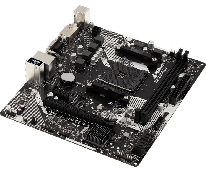 Материнcька плата ASRock B450M-HDV sAM4 B450 2xDDR4, M.2, HDMI-DVI-VGA, mATX