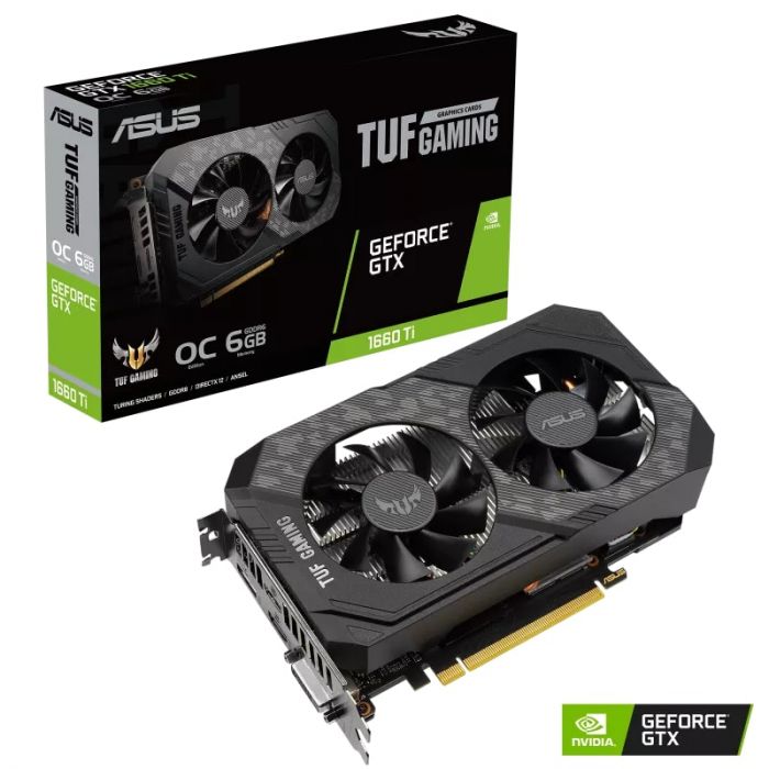 Вiдеокарта ASUS GeForce GTX1660TI 6GB GDDR6 TUF EVO GAMING TOP Edition