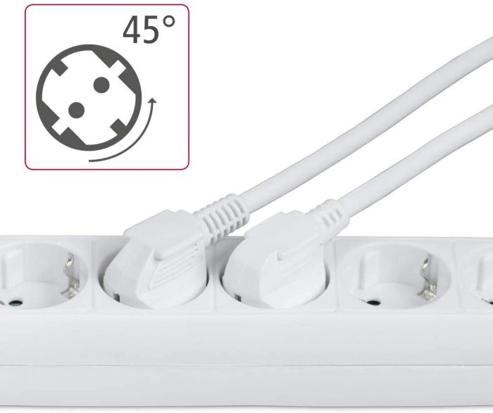 Мережевий подовжувач HAMA 6XSchuko 3G*1.5мм 5м White