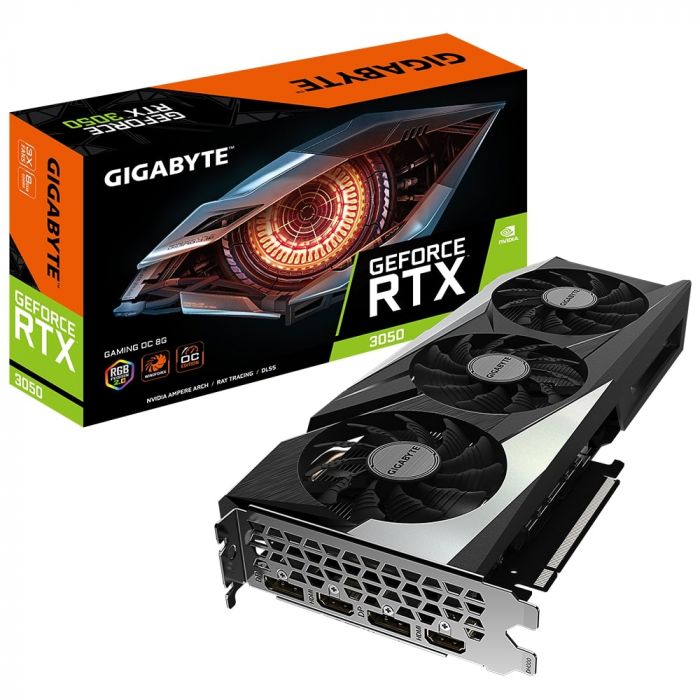 Відеокарта GIGABYTE GeForce RTX3050 8Gb GDDR6 Gaming OC LHR