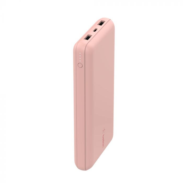 Універсальна літієва батарея Power Bank Belkin 20000mAh 15W Dual USB-A, USB-C Rose Gold