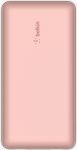 Універсальна літієва батарея Power Bank Belkin 20000mAh 15W Dual USB-A, USB-C Rose Gold