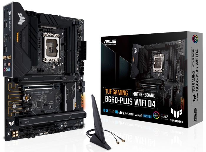 Материнcька плата ASUS TUF GAM B660-PLUS WIFID4 s1700 B660 4xDDR5 M.2 HDMI-DP Wi-Fi BT ATX