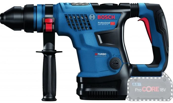 Перфоратор Bosch GBH 18V-34 CF, акум., 18 В, SDS+, 5.8 Дж, 4.9кг, Solo (без АКБ та ЗП)