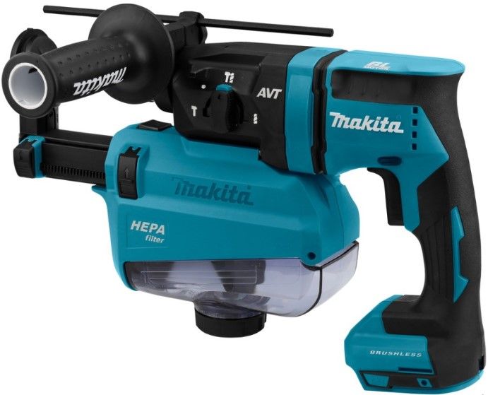 Перфоратор Makita DHR182ZWJ акумуляторний, SDS-Plus LXT, 18В, сист. вид. пилу DX05, кейс Makpac, 2.7 кг, SOLO