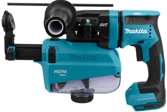 Перфоратор Makita DHR182ZWJ акумуляторний, SDS-Plus LXT, 18В, сист. вид. пилу DX05, кейс Makpac, 2.7 кг, SOLO