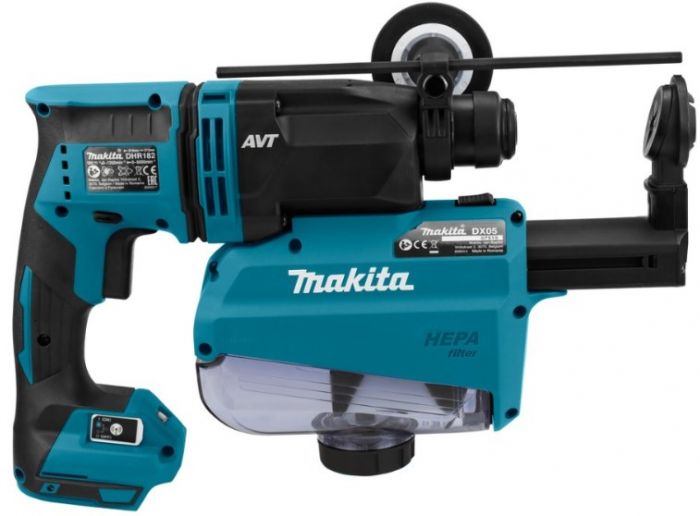 Перфоратор Makita DHR182ZWJ акумуляторний, SDS-Plus LXT, 18В, сист. вид. пилу DX05, кейс Makpac, 2.7 кг, SOLO