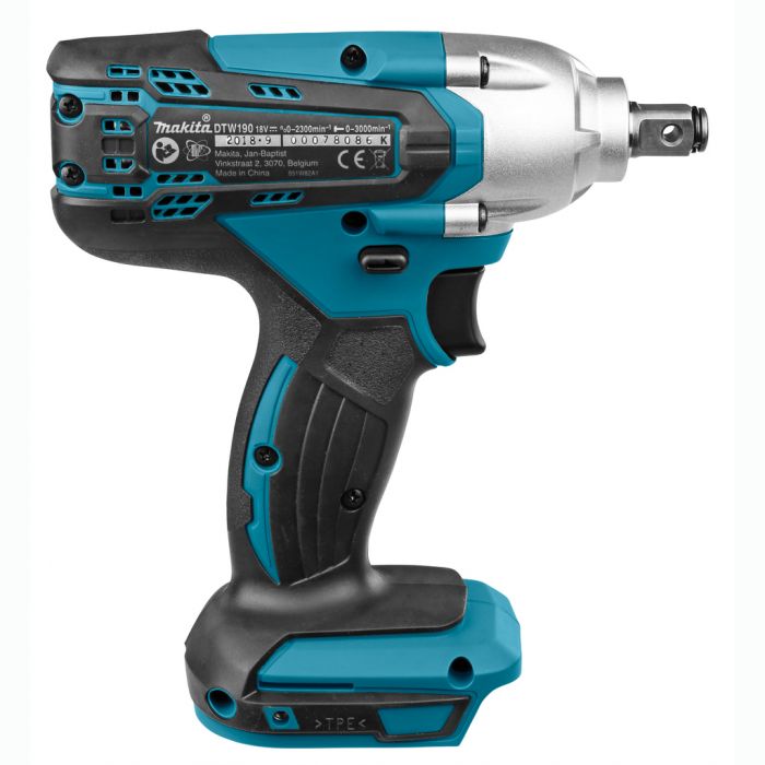 Гайковерт Makita DTW190ZZ ударний, акум., 18В, 0-2300 об/хв, 190 Нм, 1.1 кг, SOLO