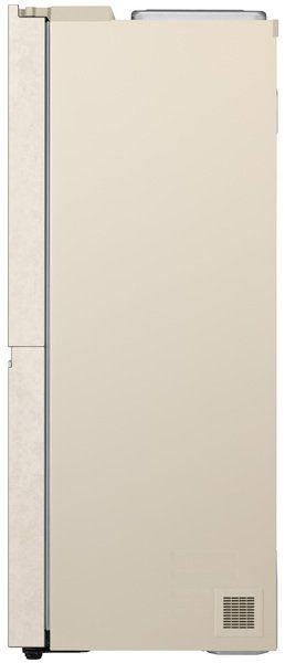 Холодильник SBS LG GC-B257SEZV, 179х74х91см, 2 дв., Холод.відд. - 414л, Мороз. відд. - 233л, A+, NF, Інв., Зона свіжості, Внутрішн. дисплей, Бежевий