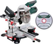 Пила торцювальна Metabo KGS 254 M + диск, з протяжкою Пила торцювальна Metabo KGS 254 M + диск, з протяжкою