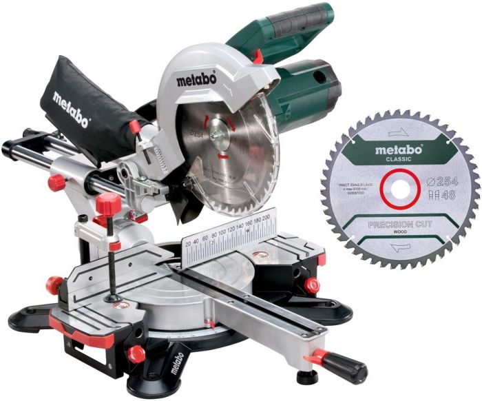 Пила торцювальна Metabo KGS 254 M + диск, з протяжкою